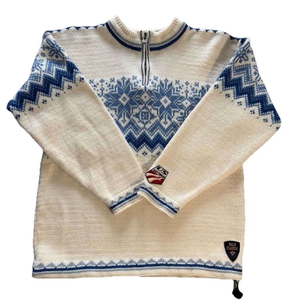 Dale of Norway US Ski Team Wool Sweater 1/4 zip Size: S